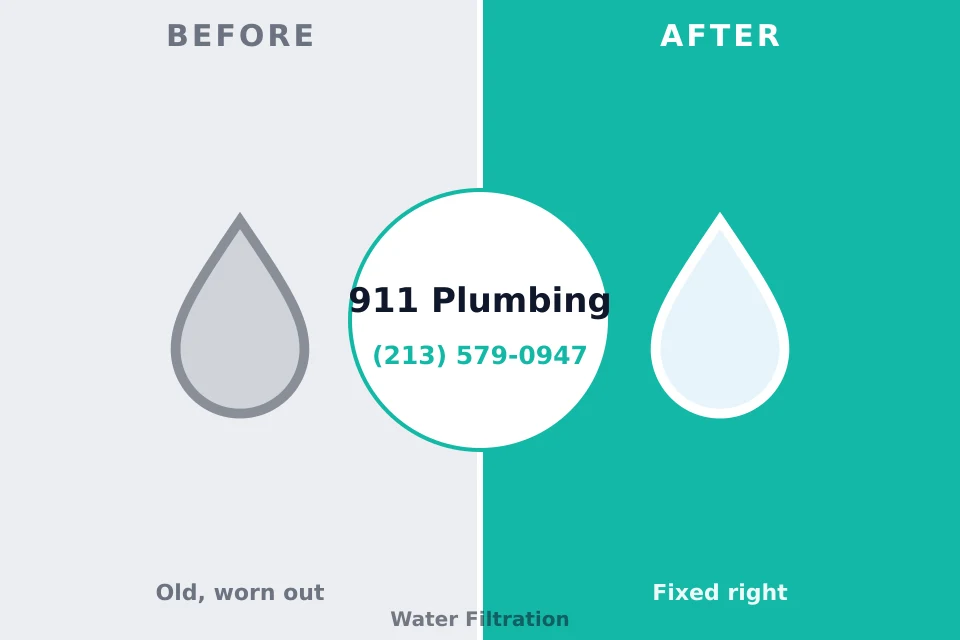 Before and after: plumbing repair Ettrick, VA